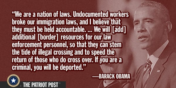 Barack Hussein Obama on illegal immigration